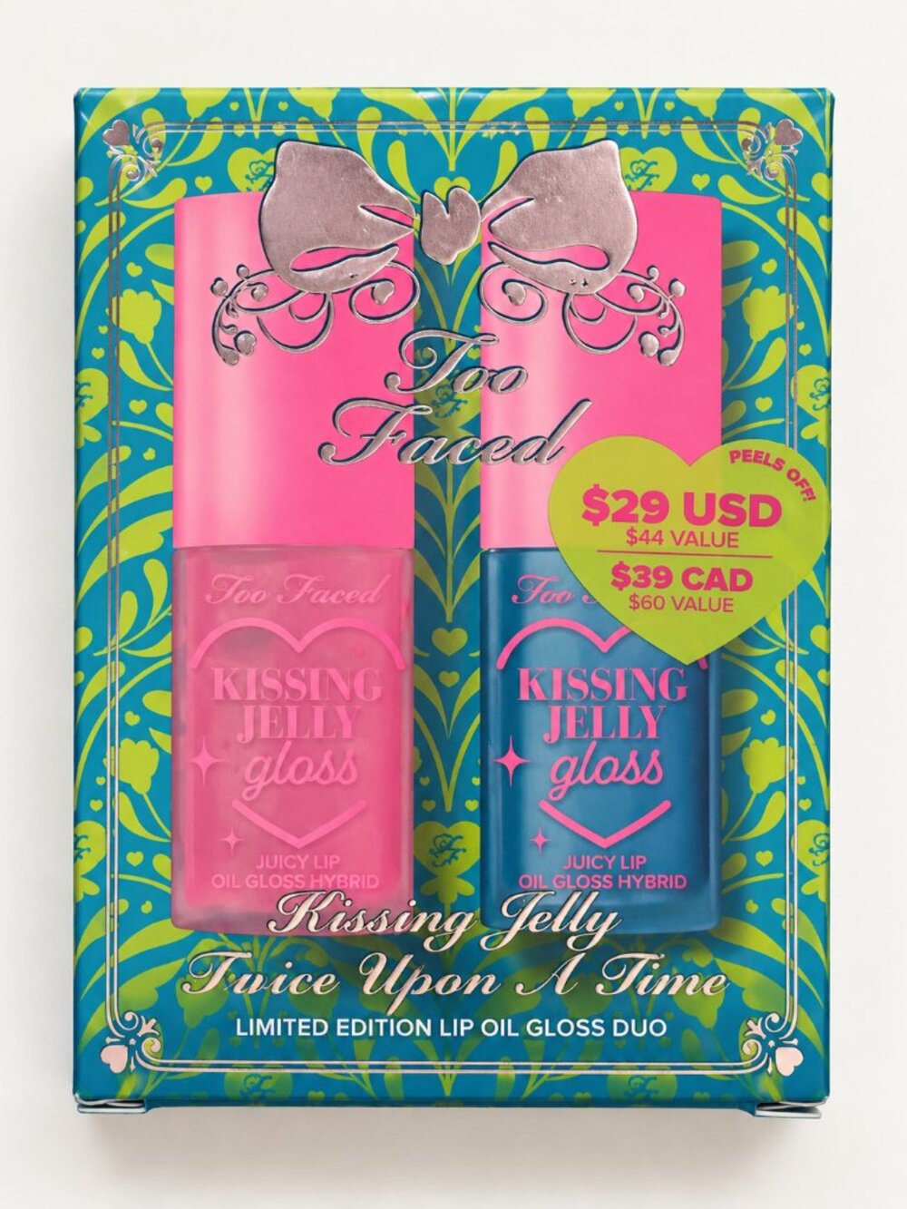 Too Faced Kissing Jelly Twice Upon A Time Lip Oil Gloss Duo Limited Edition